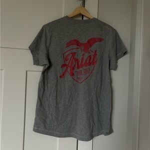 Ariat Rebar Heather Gray Tee with Red Graphic
